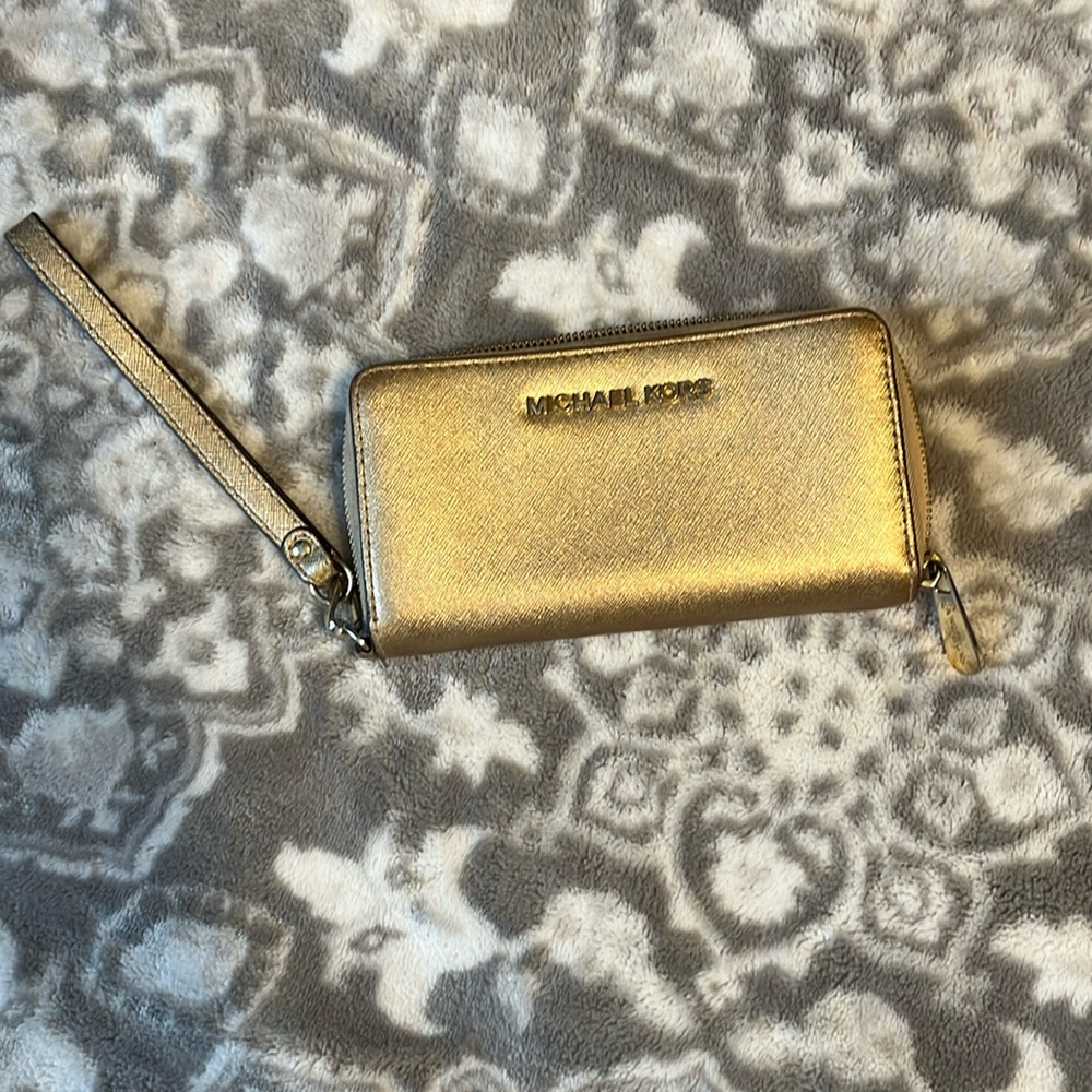 Gold Metallic Michael Kors Wallet